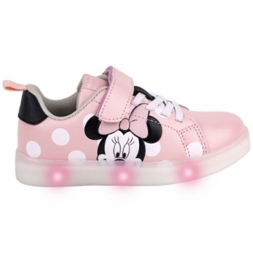 LED Trainers Minnie Mouse Velcro Pink