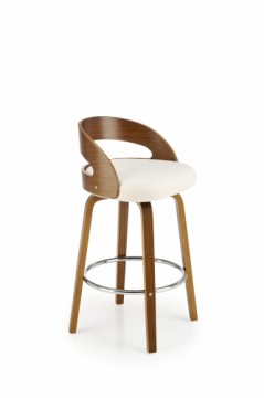 Halmar H110 bar stool, creamy / walnut