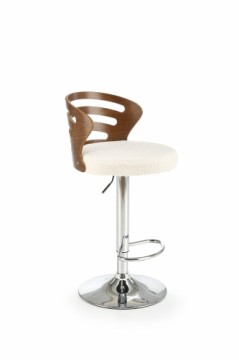 Halmar H109 bar stool, creamy / walnut