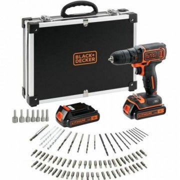 Skrūvgriezis Black & Decker BLACK+DECKER BDCDC18BAFC-QW Perceuse-visseuse sans fil, 18 V, Noir/orange