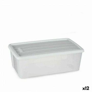 Контейнер для хранения с крышкой Stefanplast Elegance Белый Пластик 5 L 19,5 x 11,5 x 33 cm (12 штук)