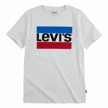 Bērnu Krekls ar Īsām Piedurknēm Levi's Sportswear Logo Balts