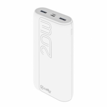 Power Bank Lādētājs Celly 20000 mAh Balts