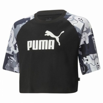 Krekls ar Īsām Piedurknēm Bērniem Puma Ess+ Street Art Melns