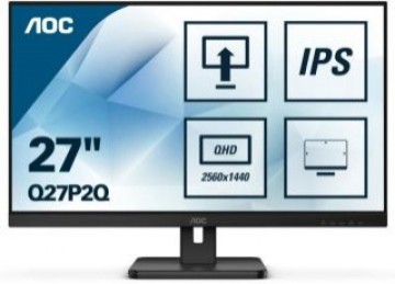 AOC  
         
       LCD Monitor||Q27P2Q|27"|Panel IPS|2560x1440|16:9|75Hz|4 ms|Speakers|Swivel|Pivot|Height adjustable|Tilt|Colour Black|Q27P2Q