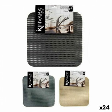 Kinvara Neslīdošs paklājs 32 x 32 cm Komplekts 2 Daudzums Plastmasa (24 gb.)