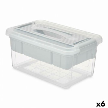 Kipit Универсальная коробка Серый Прозрачный Пластик 5 L 29,5 x 14,5 x 19,2 cm (6 штук)