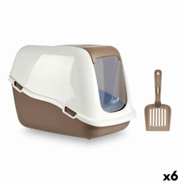 Mascow Ящик для кошачьего туалета Белый Бежевый Пластик 39,7 x 57 x 39 cm (6 штук)