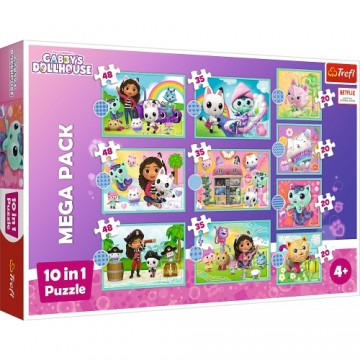 TREFL GABBY´S DOLLHOUSE Pužļu komplekts 10 in 1