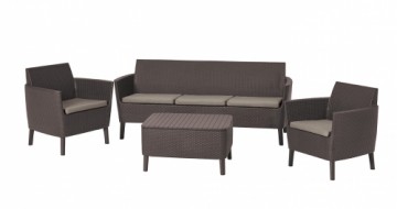Keter Комплект садовой мебели Salemo 3 Seater Set коричневый