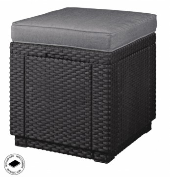 Keter Садовый стул / ящик для хранения Куб с подушкой серый