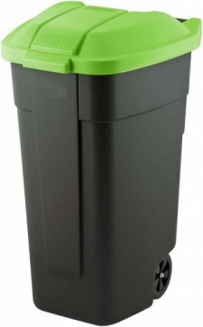 Keter Atkritumu tvertne uz riteņiem 110L melna/zaļa