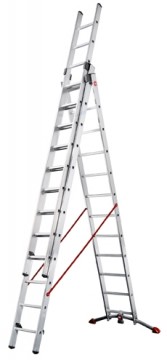 Комбинированная лестница S100 Hailo ProfiLOT / алюминий/ 3x12 ступени
