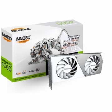 Inno3D GeForce RTX 4060 Twin X2 OC WHITE Grafikkarte - 8GB GDDR6, 1x HDMI, 3x DP