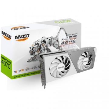 Inno3D GeForce RTX 4070 Twin X2 OC WHITE Grafikkarte - 12GB GDDR6X, 1x HDMI, 3x DP