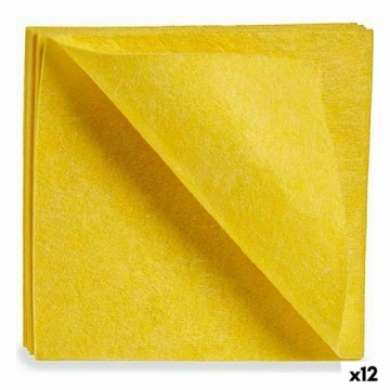 Bigbuy Home Tīrāmās drānas Mīksts Dzeltens 18 x 2,5 x 20 cm (12 gb.)