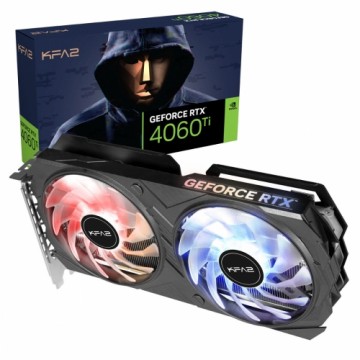 KFA2 GeForce RTX 4060 Ti EX 1-Click OC 8GB Grafikkarte - 8GB GDDR6, 1x HDMI, 3x DP