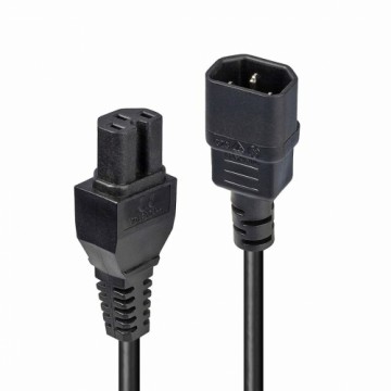 C14 Power Cord C15 LINDY 30314 Black 2 m