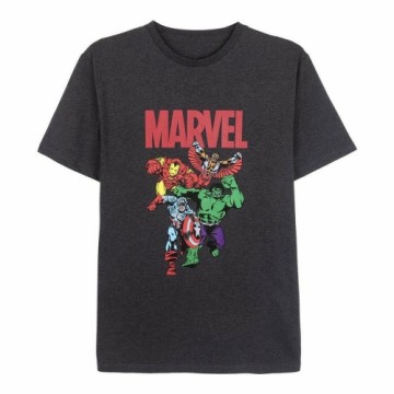 Vīriešu Krekls ar Īsām Piedurknēm Marvel Pelēks Tumši pelēks Odrasle