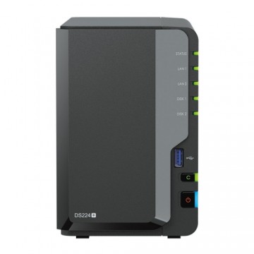 Synology DiskStation DS224+ NAS 2-Bay 2,5"/3,5" SATA HDD/SSD, 2x Gigabit LAN, 2x USB 3.0, 2GB RAM