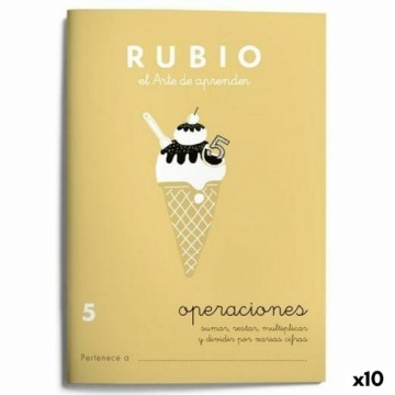 Matemātikas piezīmju grāmatiņa Rubio  Nº 5 A5 Spāņu 20 Loksnes (10 gb.)