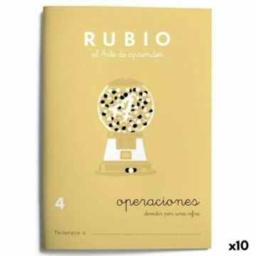Тетрадь по математике Rubio Nº 4 A5 испанский 20 Листья (10 штук)
