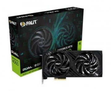 Palit  
         
       Graphics Card||NVIDIA GeForce RTX 4060|8 GB|GDDR6|128 bit|PCIE 4.0 16x|GPU 1830 MHz|Dual Slot Fansink|1xHDMI|3xDisplayPort|NE64060019P1-1070D