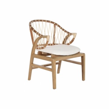 Chair DKD Home Decor White Natural 57 x 68 x 79 cm 57 x 65 x 79 cm