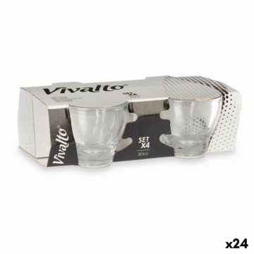 Vivalto Набор из кофейных чашек Прозрачный Cтекло 80 ml (24 штук)