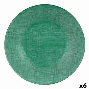 Vivalto Плоская тарелка Зеленый Cтекло 27,5 x 2 x 27,5 cm (6 штук)