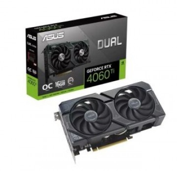 Asus  
         
       Graphics Card||NVIDIA GeForce RTX 4060 Ti|16 GB|GDDR6|128 bit|PCIE 4.0 16x|GPU 2595 MHz|1xHDMI|3xDisplayPort|DUAL-RTX4060TI-O16G