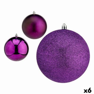 Krist+ Ziemassvētku bumbiņu komplekts Violets Plastmasa Ø 12 cm (6 gb.)