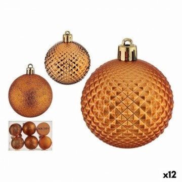 Krist+ Ziemassvētku bumbiņu komplekts 6 cm Oranžs PVC (12 gb.)