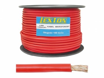 PS Микрофонный кабель 2 провода 6 мм красный