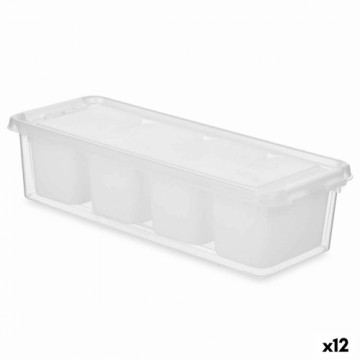 Kinvara Органайзер для холодильника Белый Прозрачный Пластик 37,5 x 9 x 14,3 cm (12 штук)