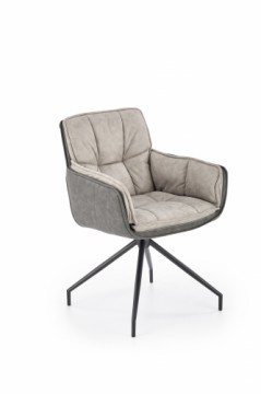 Halmar K523 chair, grey / black