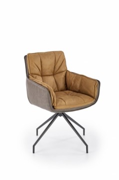 Halmar K523 chair, brown / dark brown