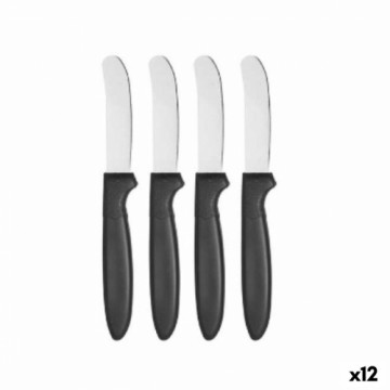 Kinvara Набор ножей Чёрный Серебристый Нержавеющая сталь Пластик 17 cm (12 штук)