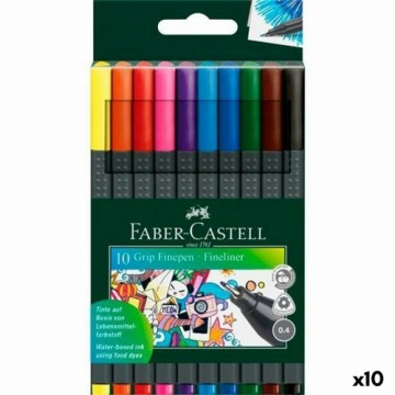 Набор маркеров Faber-Castell Grip Finepen (10 штук)