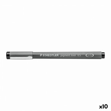 Фломастер Staedtler Pigment liner Чёрный (10 штук)