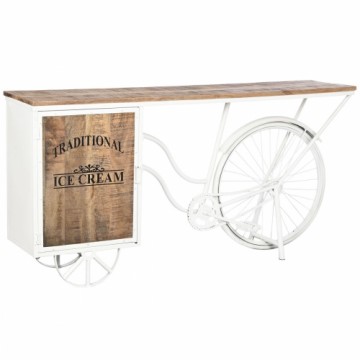 Вспомогательный стол DKD Home Decor Белый Коричневый Металл 165 x 35,5 x 83,8 cm