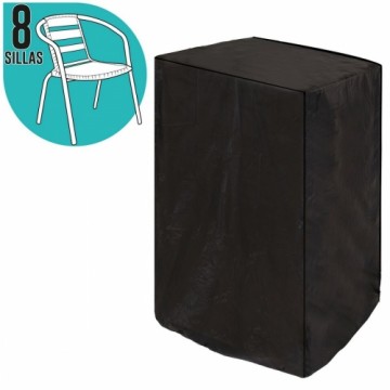 Bigbuy Garden Aizsardzības Futlāris Krēsliem Melns PVC 66 x 66 x 170 cm