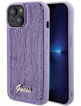 Guess  
       Apple  
       iPhone 15 HC SEQUIN SCRIPT METAL 
     Purple