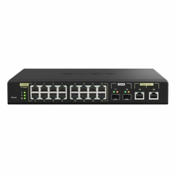 QNAP Systems QSW-M2116P-2T2S 20-Port Web Managed Switch [2x 10GbE SFP+, 2x 10GbE BASE-T, 16x 2.5GbE, PoE mit 280W Leistungsbudge