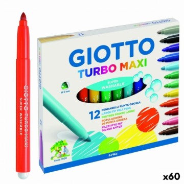 Flomasteru Komplekts Giotto Turbo Maxi Daudzkrāsains (60 gb.)