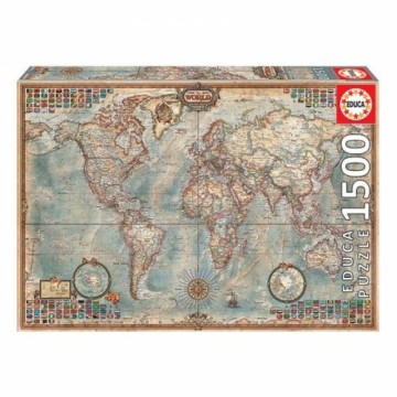 Puzle un domino komplekts Educa The World, Political map 16005 1500 Daudzums