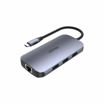 USB-разветвитель Unitek D1071A Чёрный Серебристый