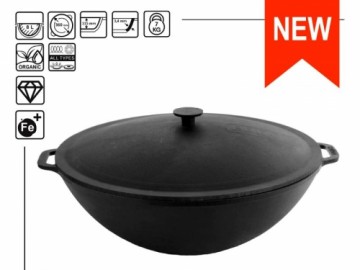 Čuguna panna Ø 36 cm  WOK ar vāku