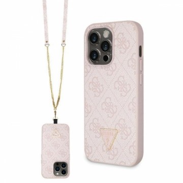 Guess GUHCP15XP4TDSCPP iPhone 15 Pro Max 6.7" różowy|pink hardcase Crossbody 4G Metal Logo