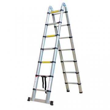 Herzberg Professional Tools Herzberg HG-5560: Retracting Aluminum Telescopic Ladder - 5.60M